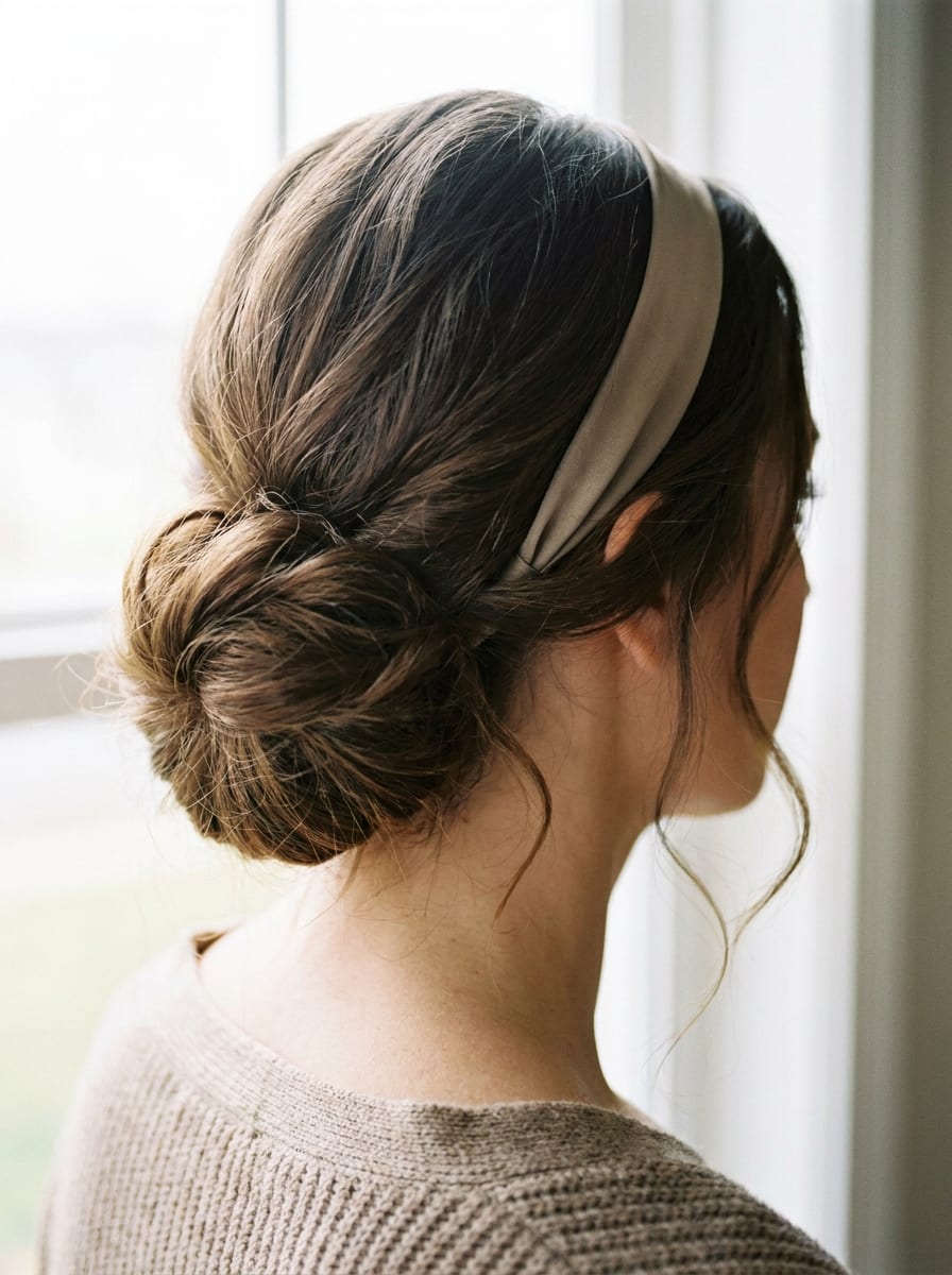 Low Bun mit Haarreif - Haarreif Frisur
